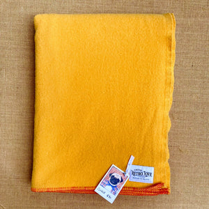 Golden Sunshine SINGLE Bright Retro New Zealand Wool Blanket