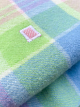 Load image into Gallery viewer, Fresh &amp; Bright Check SINGLE New Zealand Wool Blanket
