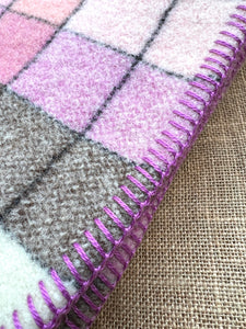 Magenta Cute! With Label SMALL SINGLE/THROW Pure Wool Blanket