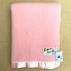 Thick & Soft SINGLE Wool Blanket PRINCESS Onehunga - Fresh Retro Love NZ Wool Blankets