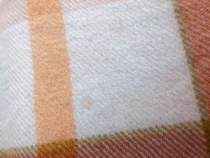 Onehunga New Zealand Wool SINGLE/THROW Blanket in Warm Check Colours - Fresh Retro Love NZ Wool Blankets